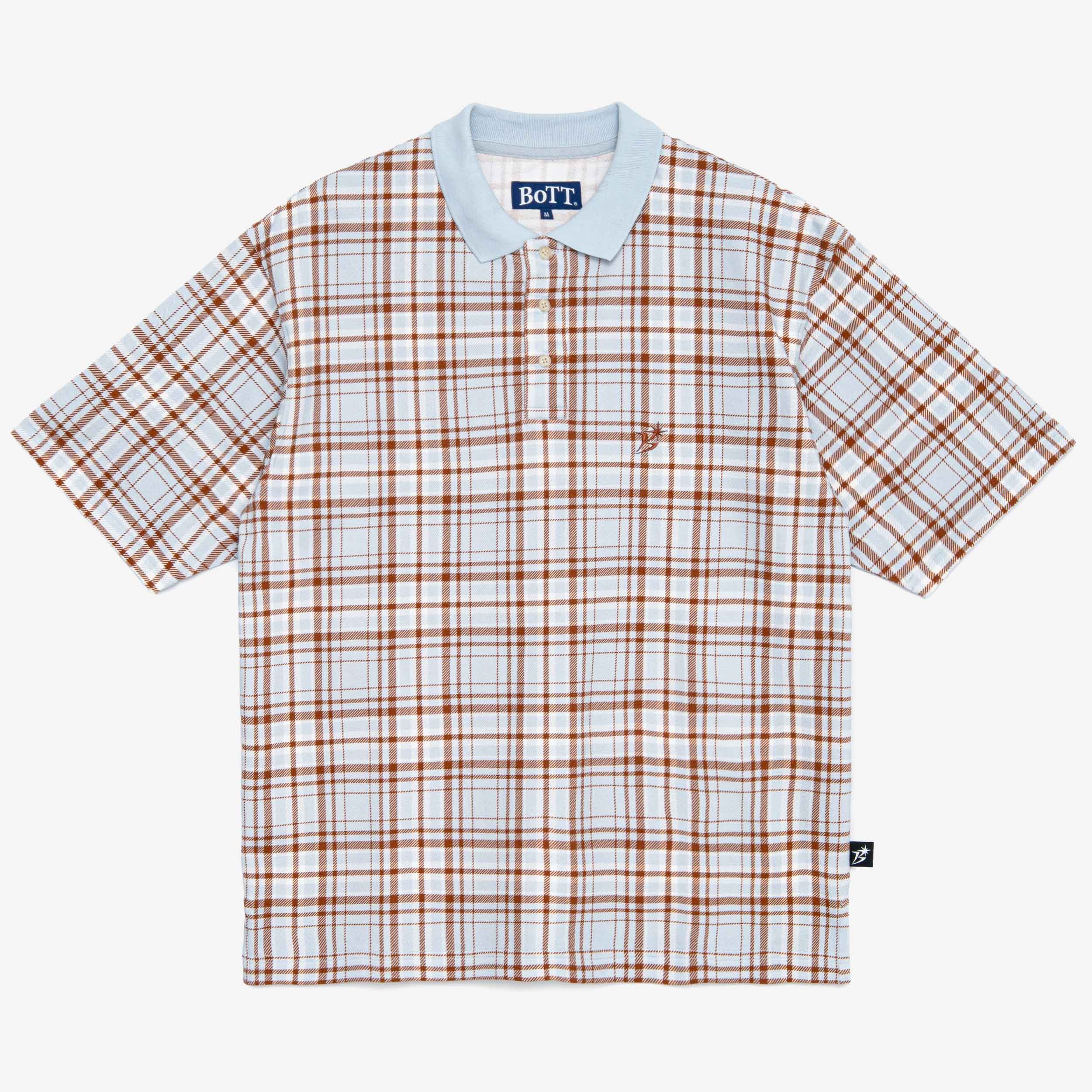 Plaid Short Sleeve Polo Shirt