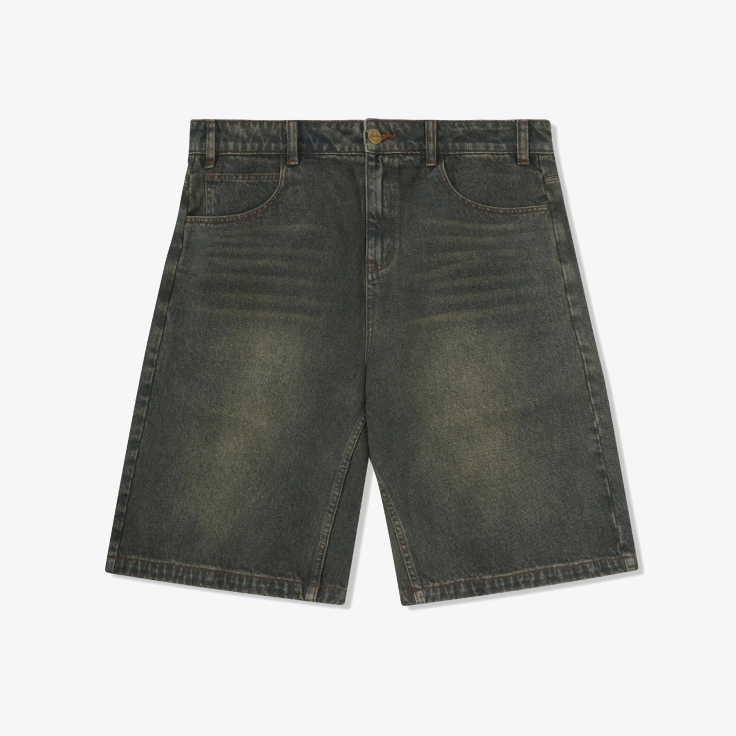 Warped Denim Shorts