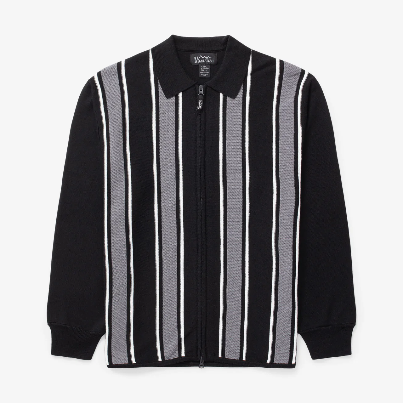 Mca Stripe Zip Knit